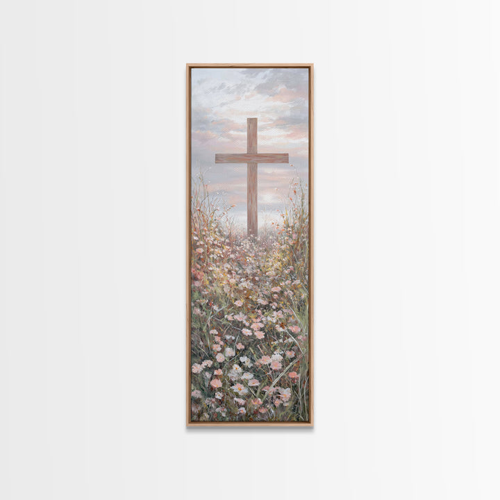 Garden Of Promise – Framed Canvas Print – Tall Narrow Wall Art – Christian Art Canvas – Christian Wall Art – Christian Art Print – Christia