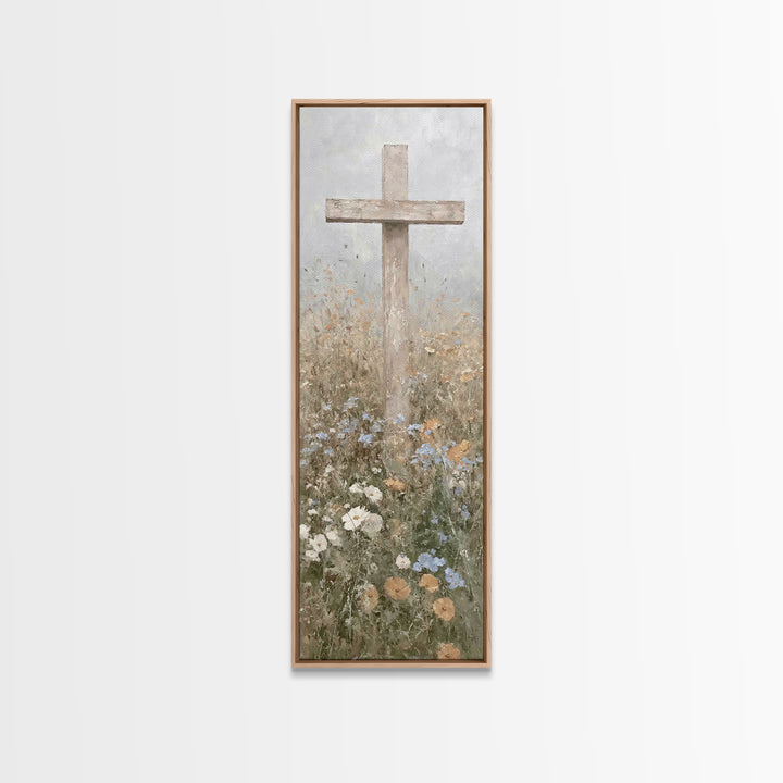 Field Of Mercy | Framed Canvas Print | Skinny Art | Christian Wall Art | Christian Art Canvas | Subtle Christian Art | Christian Christmas