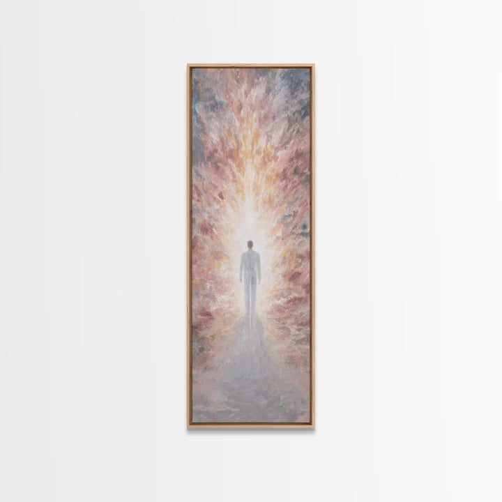 Radiant Ascension – Framed Canvas Print – Tall Narrow Wall Art – Christian Art Print – Christian Wall Art – Modern Christian Painting – Chr
