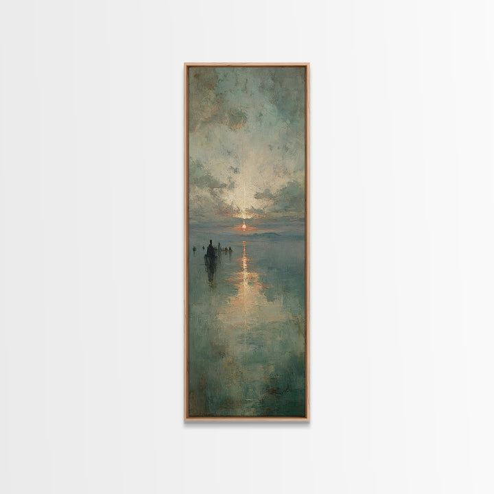 Harbor Of Light | Framed Canvas Print | Skinny Art | Christian Art Canvas | Christian Wall Art | Vintage Christian Art | Christian Gift
