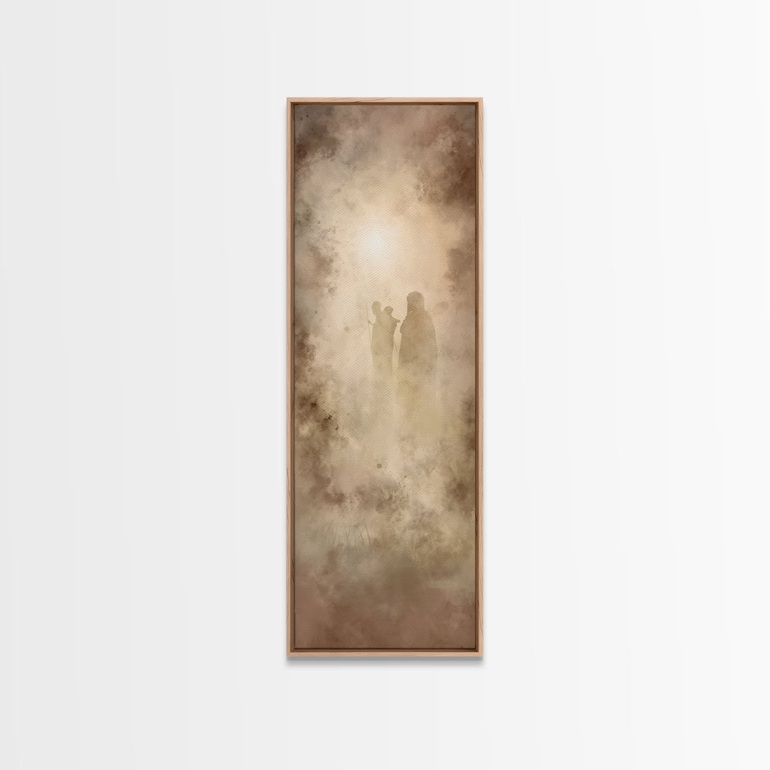 Desert Vision Light – Framed Canvas Print – Tall Narrow Wall Art – Christian Art Work – Moody Christian Art – Christian Wall Art – Unique C