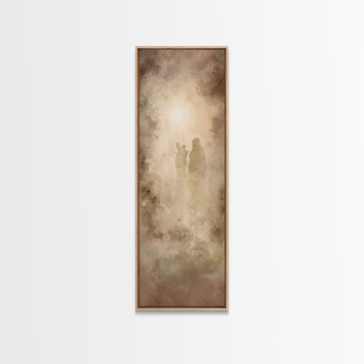 Desert Vision Light – Framed Canvas Print – Tall Narrow Wall Art – Christian Art Work – Moody Christian Art – Christian Wall Art – Unique C