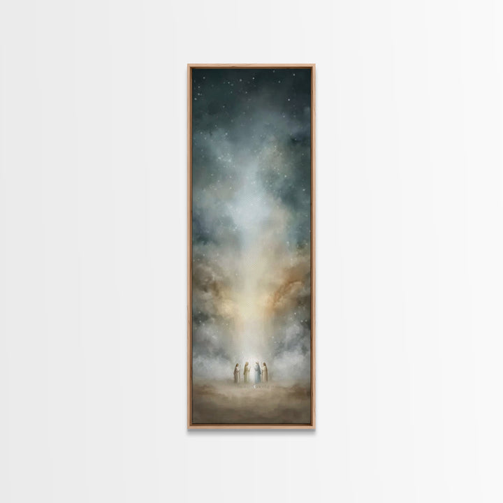Angelic Field Light – Framed Canvas Print – Tall Narrow Wall Art – Christian Art Print – Christian Wall Art – Subtle Christian Paintings –
