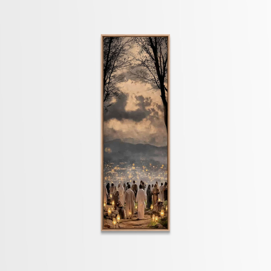 Gathering Of Hope – Framed Canvas Print – Skinny Art – Christian Art Canvas – Christian Wall Art – Christian Christmas Art – Jesus Art