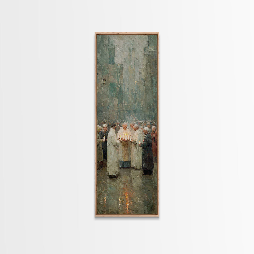 Winter Communion | Framed Canvas Print | Christian Art Canvas | Subtle Christian Art | Christmas Art Prints | Narrow Art