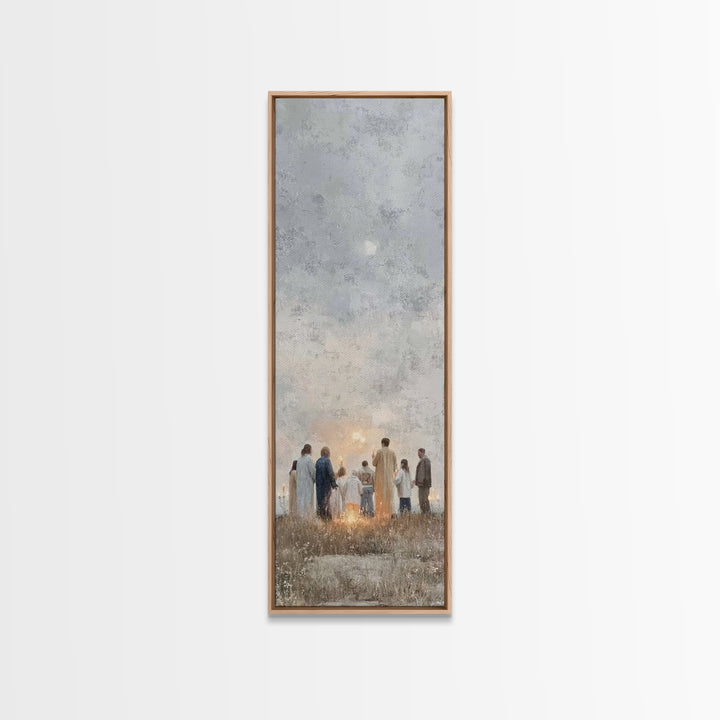 Dawn Of Praise, Framed Canvas Print, Narrow Art, Christian Wall Art, Christian Art Canvas, Christian Christmas Art, Christian Decor