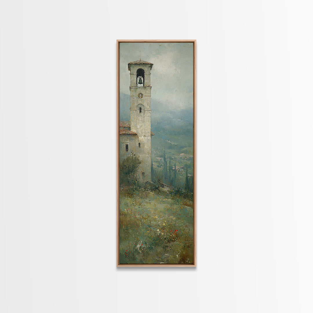 Hillside Sanctuary – Framed Canvas Print – Christian Art Canvas – Jesus Painting – Christian Wall Art – Christmas Art – Tall Narrow Wall Ar