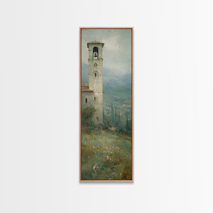 Hillside Sanctuary – Framed Canvas Print – Christian Art Canvas – Jesus Painting – Christian Wall Art – Christmas Art – Tall Narrow Wall Ar