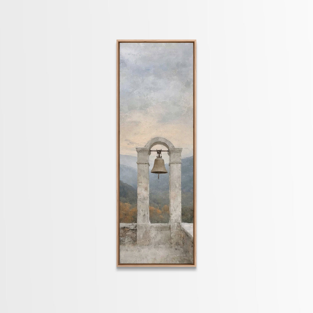 Hillside Bell Grace | Framed Canvas Print | Tall Skinny Art Print | Christian Art Canvas | Christian Wall Art | Christian Painting | Christ