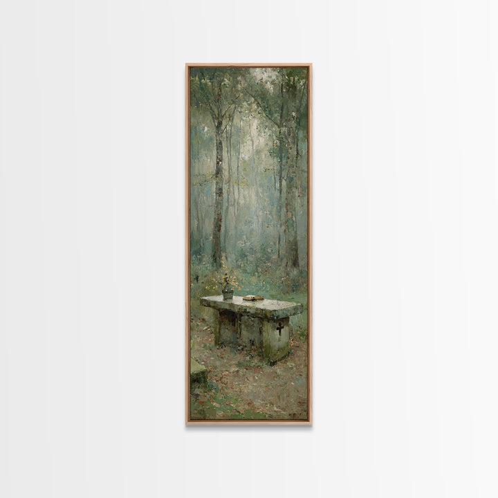 Quiet Scripture Rest | Framed Canvas Print | Christian Painting | Narrow Art | Christian Art Canvas | Christian Wall Art | Christian Decor