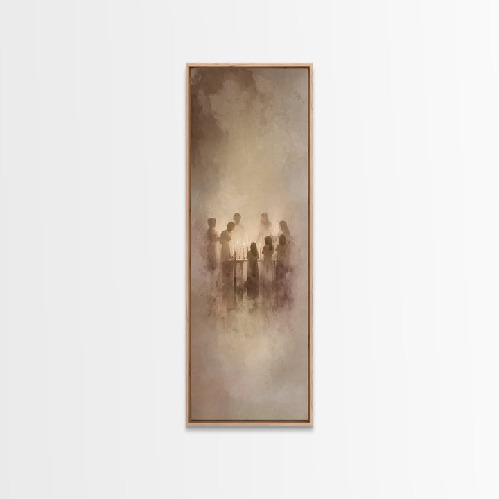 Celestial Assembly – Framed Canvas Print – Christian Art Canvas – Christian Wall Art – Narrow Art – Christian Christmas Art – Christian Dec