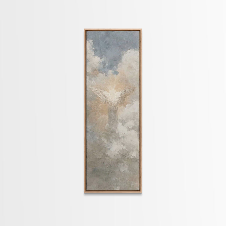 Wings Of Glory – Framed Canvas Print, Christian Art Canvas, Christian Wall Art, Narrow Art, Christian Christmas Art, Christmas Art, Christi