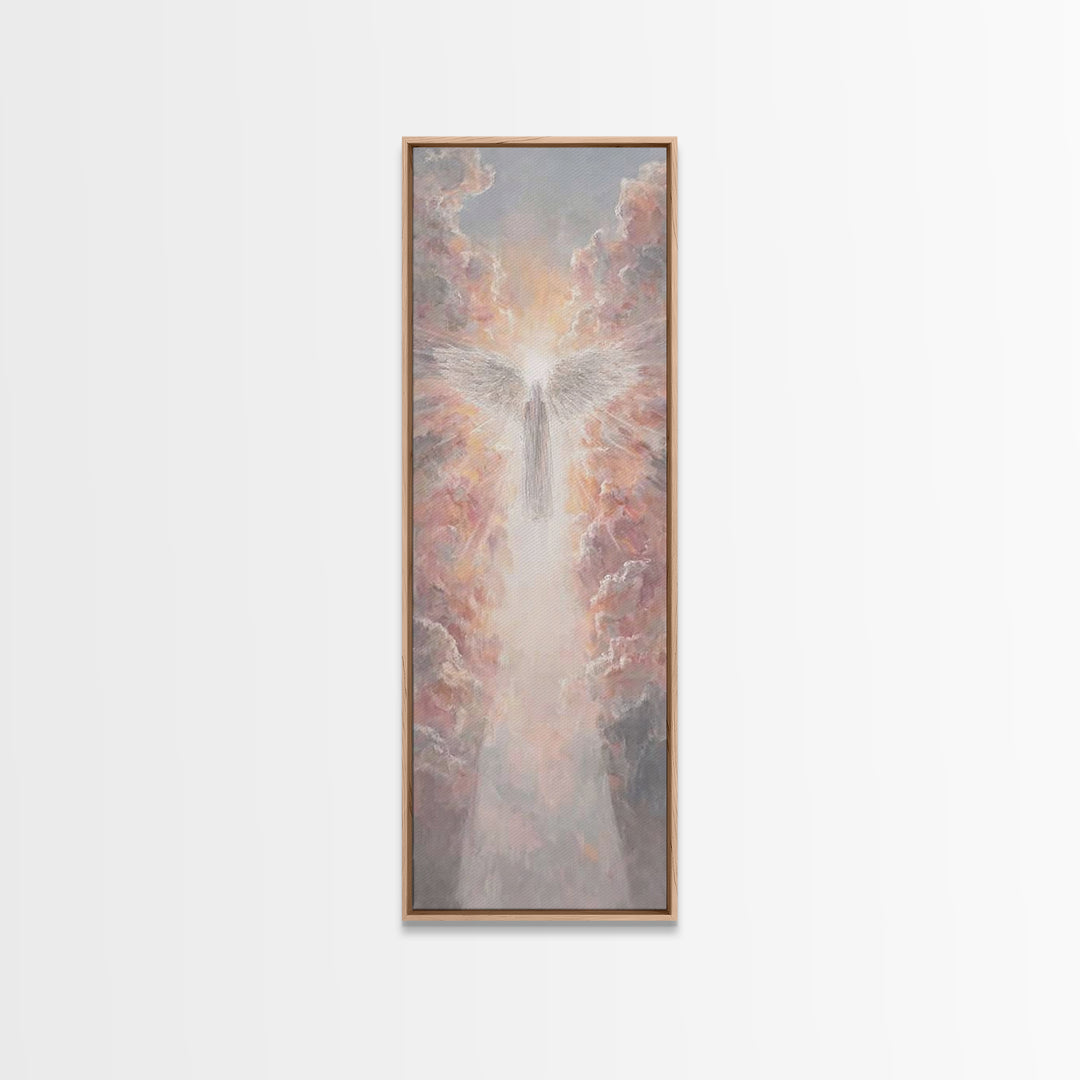 Radiant Ascension – Framed Canvas Print – Christian Art Canvas – Christian Wall Art – Tall Skinny Art Print – Christian Christmas Art – Chr
