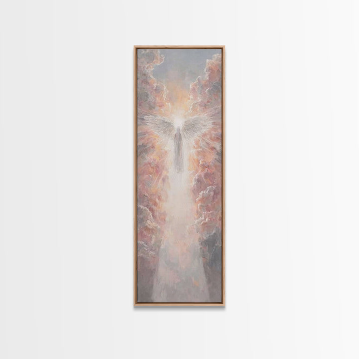 Radiant Ascension – Framed Canvas Print – Christian Art Canvas – Christian Wall Art – Tall Skinny Art Print – Christian Christmas Art – Chr