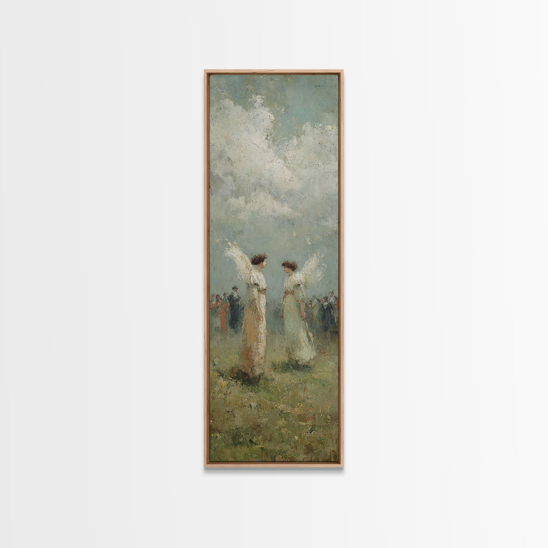 Skyward Reverence – Framed Canvas Print | Christian Art Canvas | Christian Wall Art | Tall Skinny Art Print | Christian Christmas Art | Chr