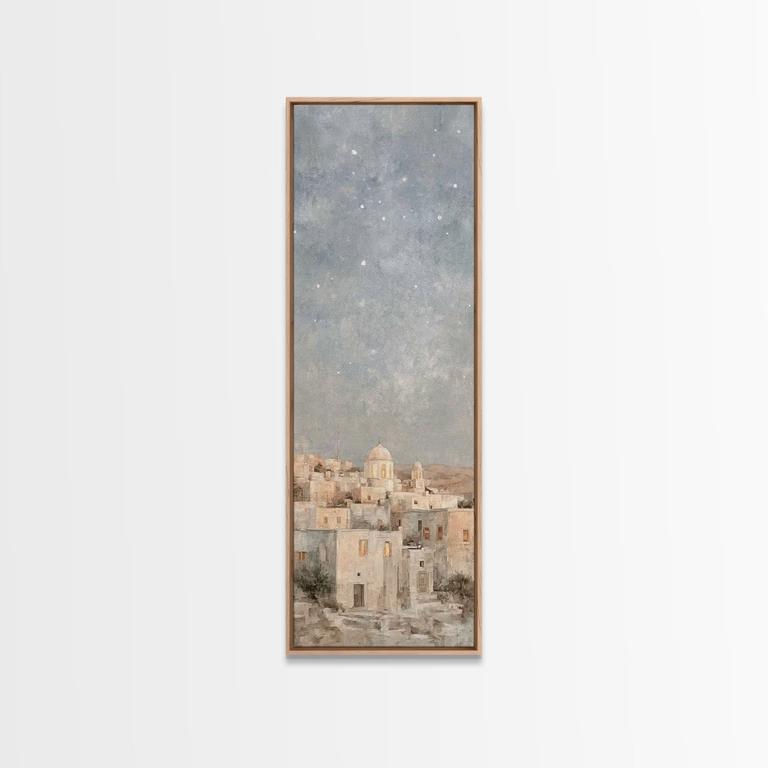 Guiding Night Star – Framed Canvas Print – Skinny Art – Christian Art Canvas – Christmas Art – Christian Wall Art – Christian Decor – Chris