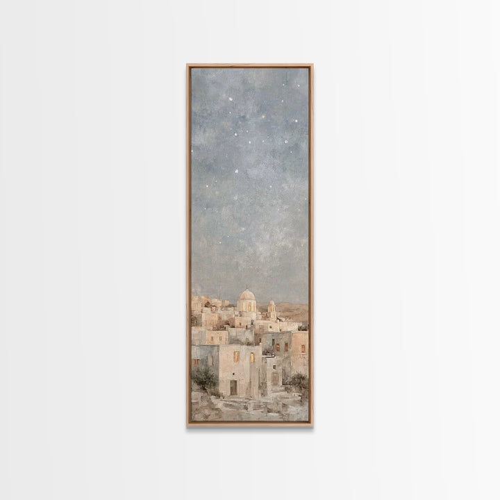 Guiding Night Star – Framed Canvas Print – Skinny Art – Christian Art Canvas – Christmas Art – Christian Wall Art – Christian Decor – Chris