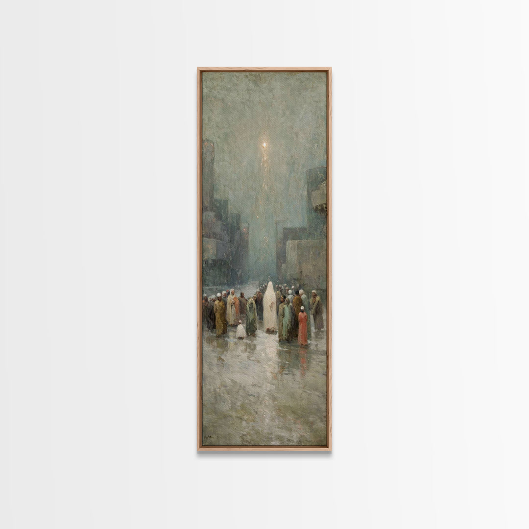 Messiah’s Arrival – Framed Canvas Print – Tall Narrow Wall Art – Christian Christmas Art – Christian Art Canvas – Christian Wall Art – Chri