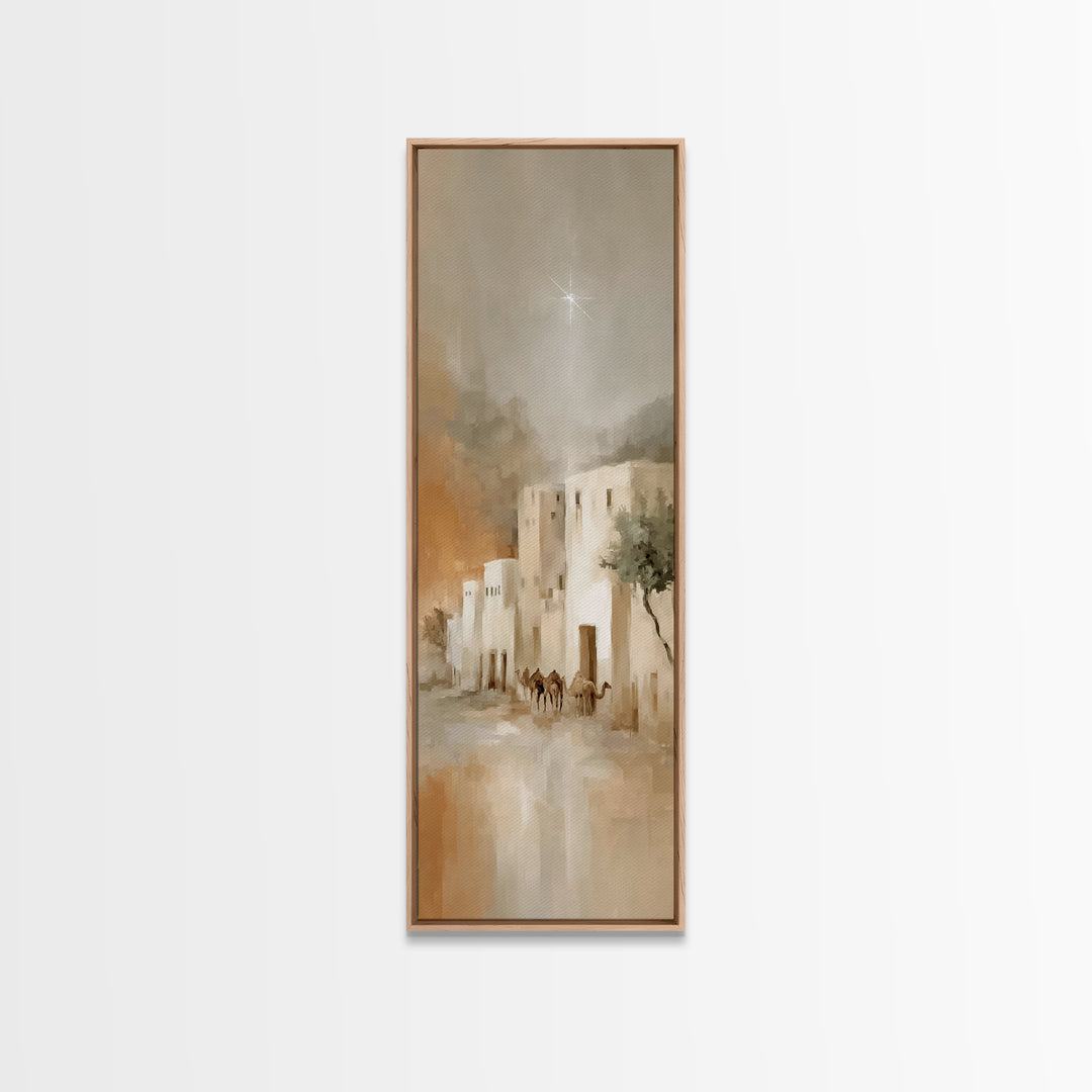 Silent Bethlehem Sky – Framed Canvas Print – Skinny Art – Christian Wall Art – Christian Art Canvas – Christian Christmas Art – Christian D