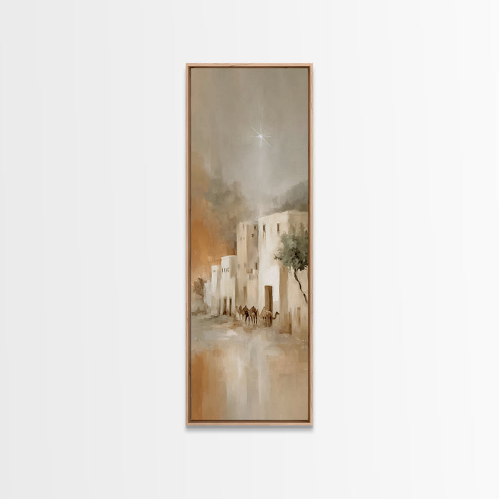 Silent Bethlehem Sky – Framed Canvas Print – Skinny Art – Christian Wall Art – Christian Art Canvas – Christian Christmas Art – Christian D