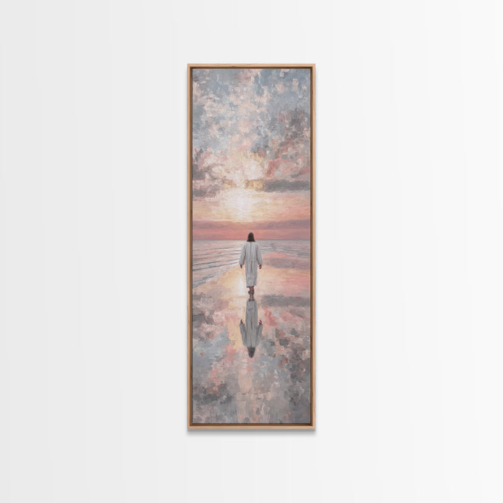 Light Of Eternity | Framed Canvas Print | Narrow Art | Christian Art Canvas | Christian Wall Art | Jesus Painting | Christian Christmas