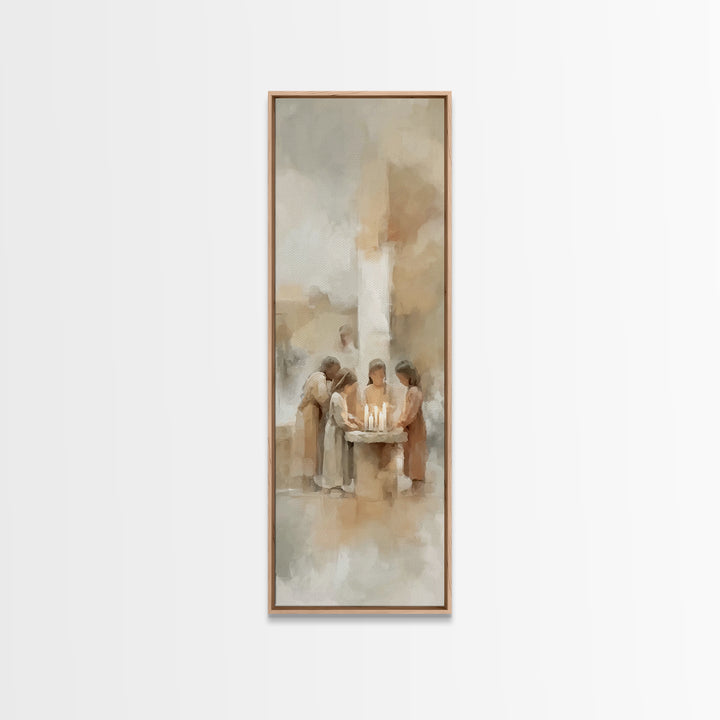 Sanctuary Of Peace - Framed Canvas Print - Christian Art Print - Christian Wall Art - Christmas Canvas Wall Art - Skinny Art - Jesus Art