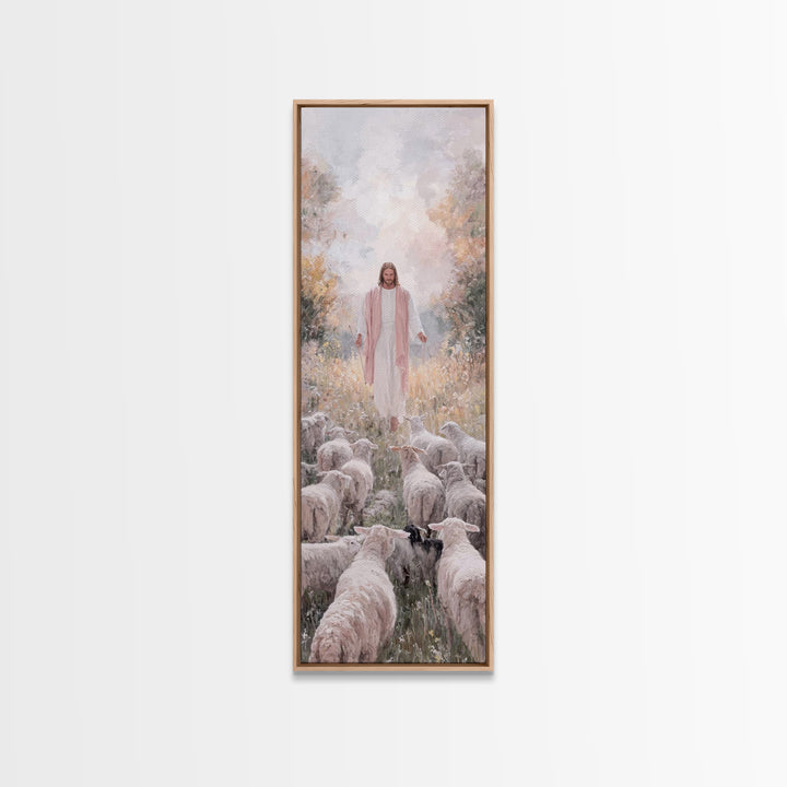 Pasture Of Light – Framed Canvas Print – Christian Art Print – Jesus Painting – Skinny Art – Christian Wall Art – Christian Art