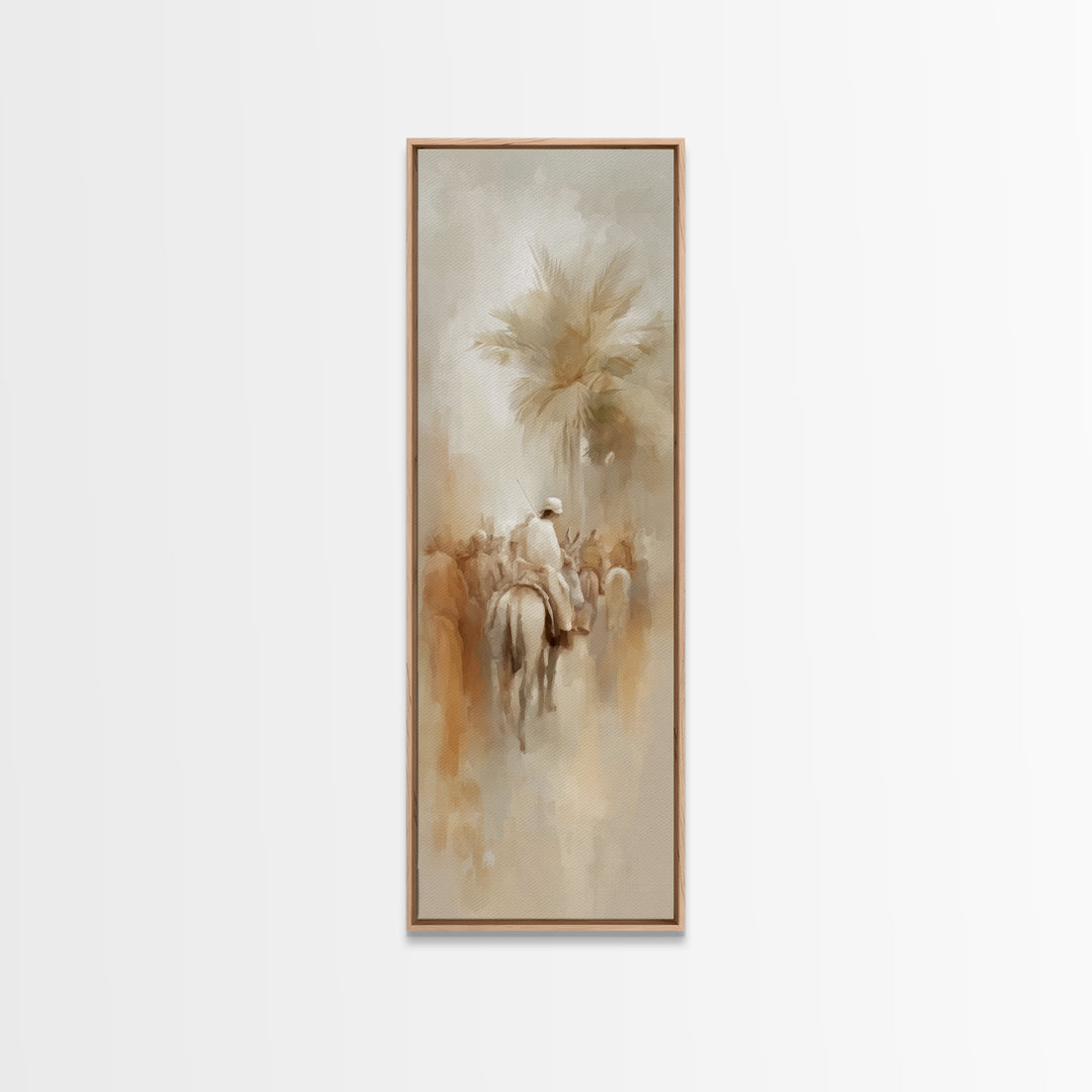 Hosanna In Glory – Framed Canvas Print – Christian Wall Art – Christian Art Canvas – Narrow Art – Jesus Painting – Christian Art Print
