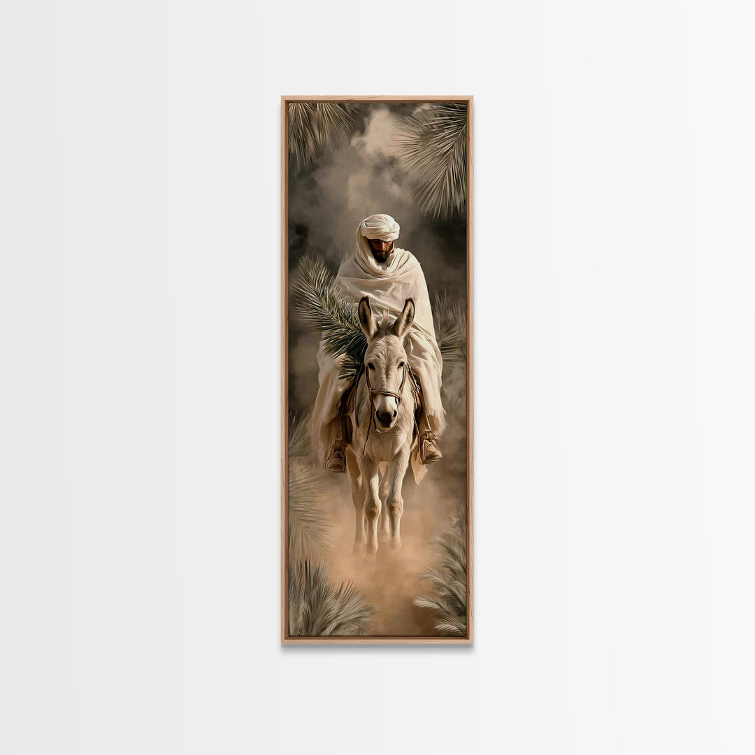 King Of Palms – Framed Canvas Print – Christian Art Canvas – Christian Art – Narrow Art – Christian Wall Art – Jesus Painting