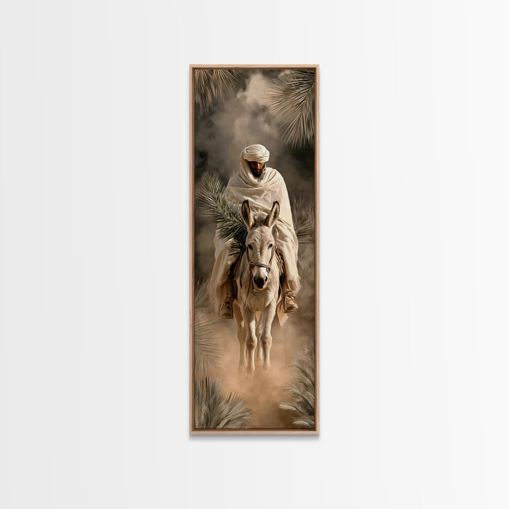 King Of Palms – Framed Canvas Print – Christian Art Canvas – Christian Art – Narrow Art – Christian Wall Art – Jesus Painting