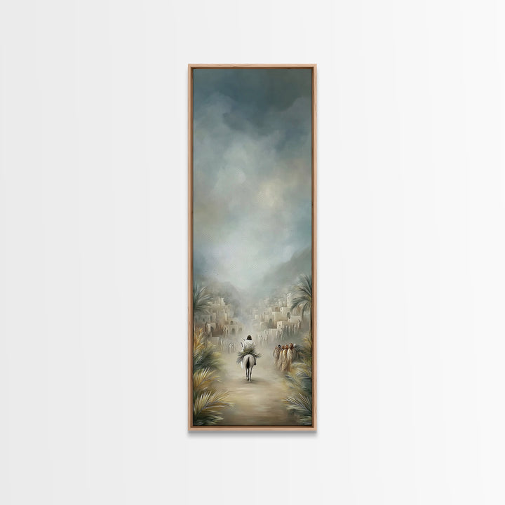 Entrance Of Peace – Framed Canvas Print – Christian Art – Christian Wall Art – Narrow Art – Jesus Painting – Christian Art Canvas