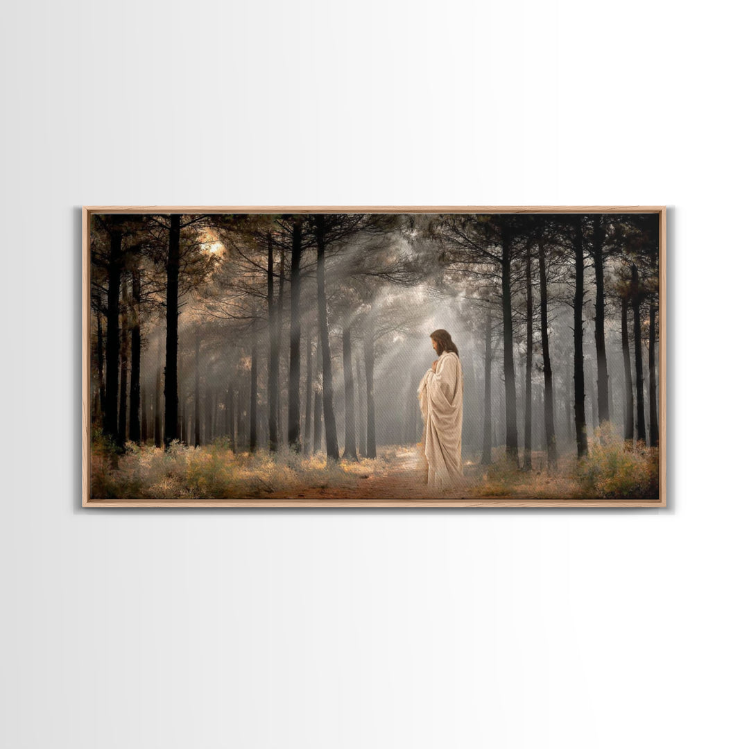 Radiant Redeemer | Framed Canvas Print | Christian Art Canvas | Jesus Painting | Christmas Wall Art | Christian Christmas Art | Christian D
