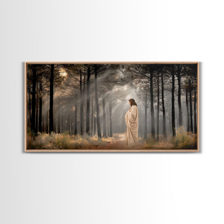 Radiant Redeemer | Framed Canvas Print | Christian Art Canvas | Jesus Painting | Christmas Wall Art | Christian Christmas Art | Christian D