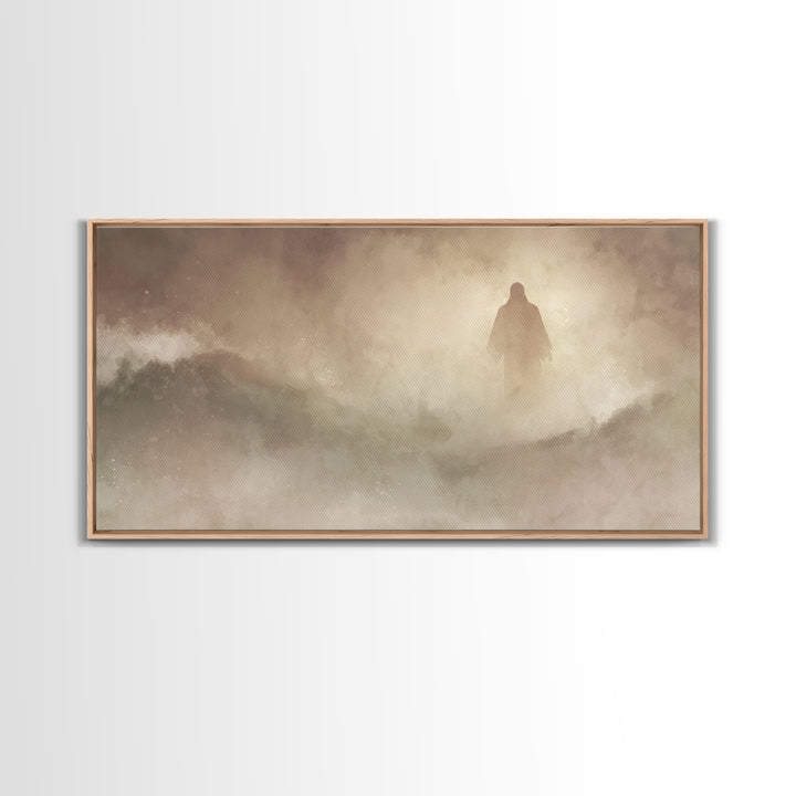 Sacred Stillness – Framed Canvas Print – Christian Art Canvas – Jesus Painting – Subtle Christian Art – Christian Wall Art – Christian Chri