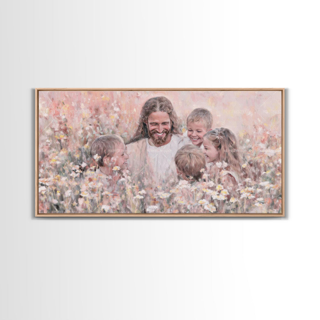 Field of Blessings | Framed Canvas Print | Christian Art Canvas | Christian Wall Art | Jesus Painting | Christian Art Print | Christian Gif