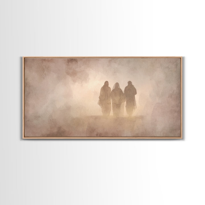 Pilgrim Heart Path, Framed Canvas Print, Christian Art Print, Christian Art Canvas, Jesus Painting, Christian Wall Art, Christian Gift Idea