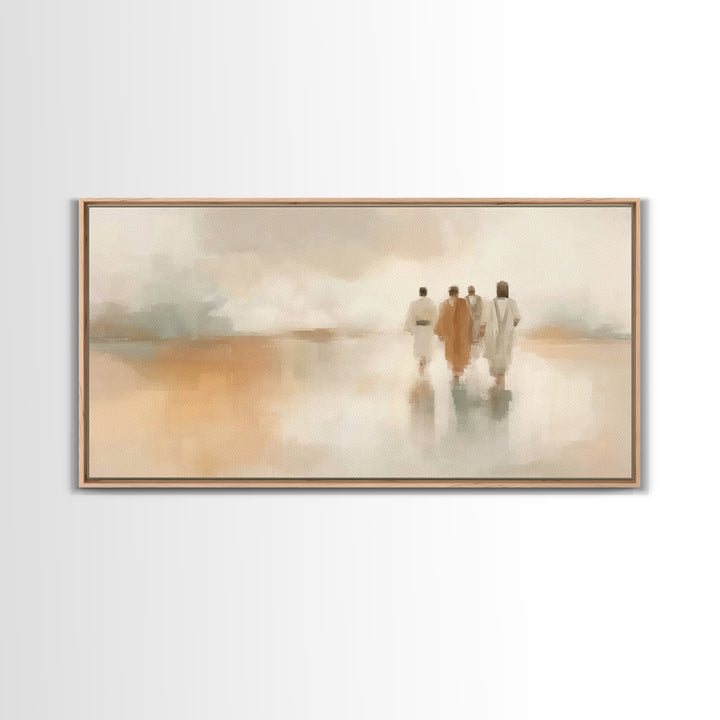 Faithful Journey - Framed Canvas Print - Christian Wall Art - Christian Art Print - Jesus Painting - Modern Christian Painting - Christmas