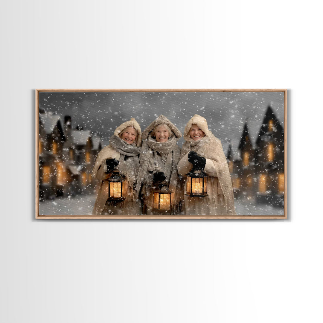 Winter Lantern Grace – Framed Canvas Print – Christmas Wall Art – Christian Art Canvas – Christian Christmas Art – Christian Gift Ideas – C