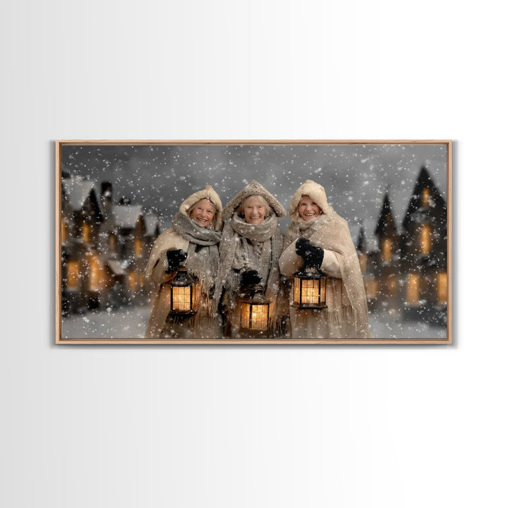 Winter Lantern Grace – Framed Canvas Print – Christmas Wall Art – Christian Art Canvas – Christian Christmas Art – Christian Gift Ideas – C