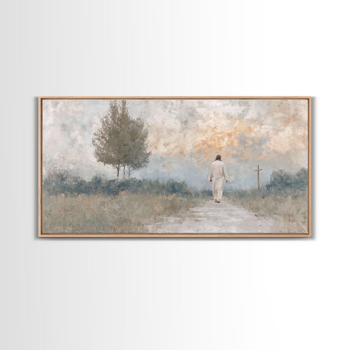 Path Of Mercy – Framed Canvas Print – Christian Wall Art – Jesus Painting – Christian Art Canvas – Christian Decor