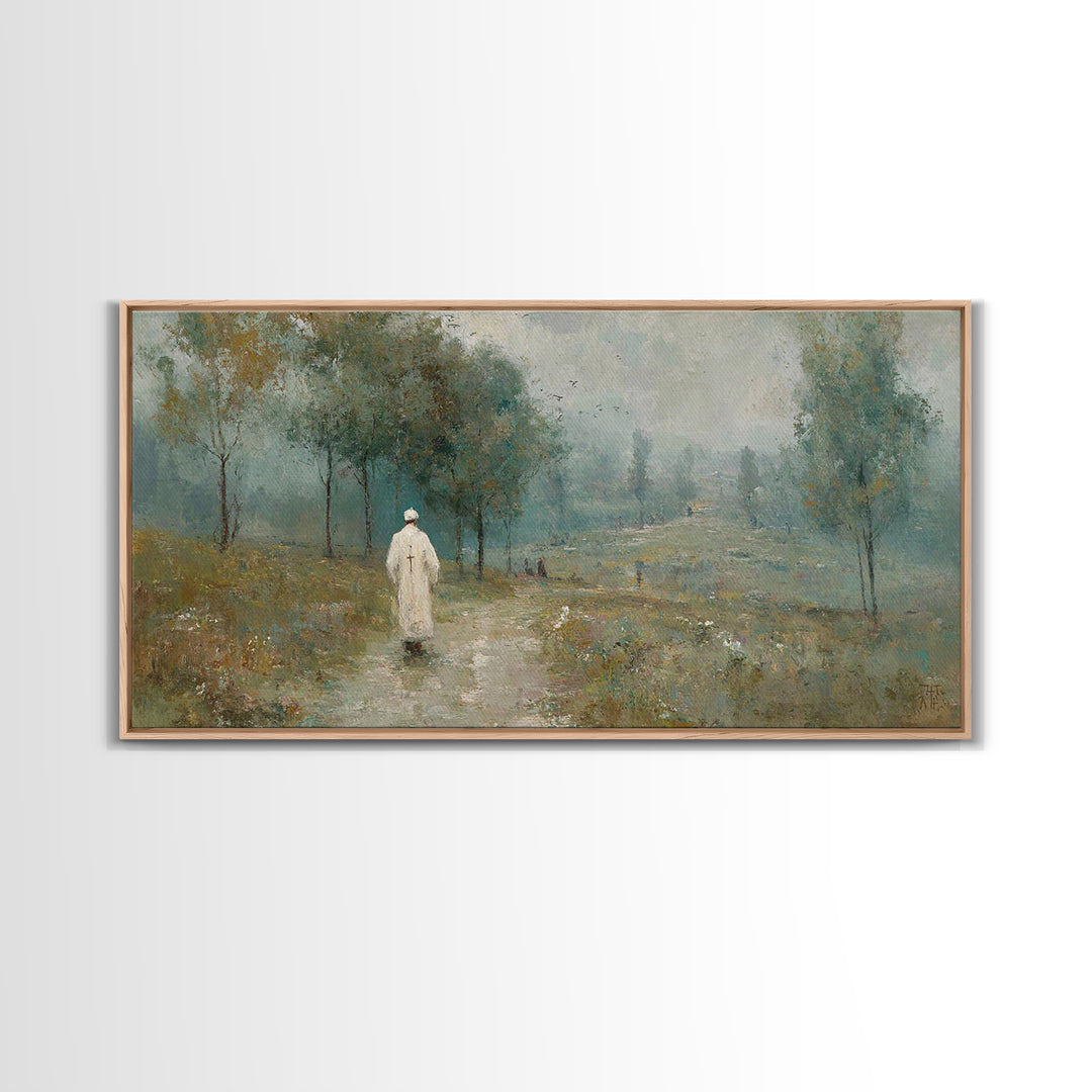 Peaceful Calling, Framed Canvas Print, Christian Wall Art, Christian Art Painting, Jesus Painting Canvas, Christian Decor