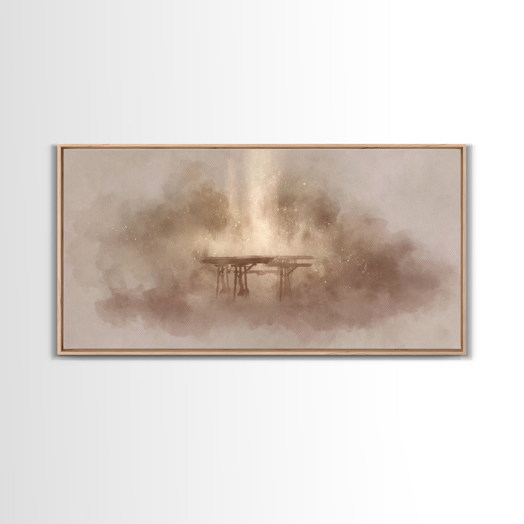 Divine Ascension, Framed Canvas Print, Christian Art Canvas, Christian Wall Art, Jesus Painting, Christian Decor