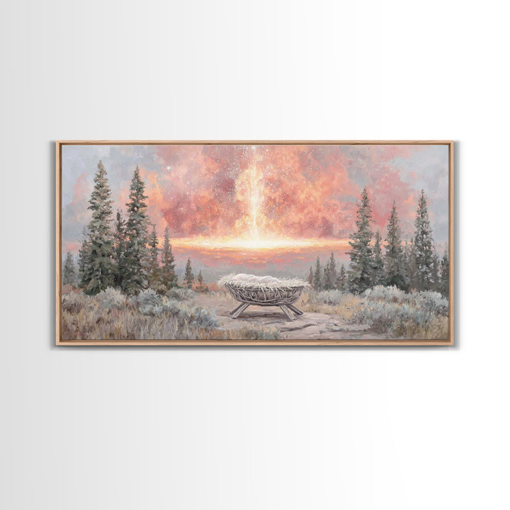 Star Of Bethlehem – Framed Canvas Print – Christian Christmas Art – Christmas Wall Art – Christian Art Canvas – Christian Decor
