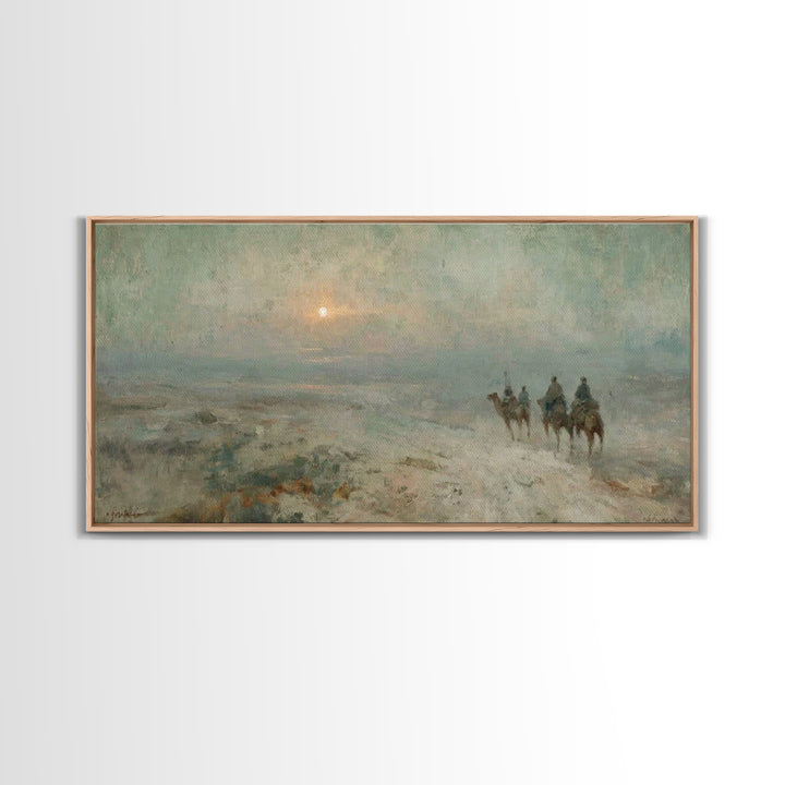 Starborn Pilgrimage, Framed Canvas Print, Christmas Art Prints, Christian Christmas Art, Christian Art Canvas, Christian Wall Art