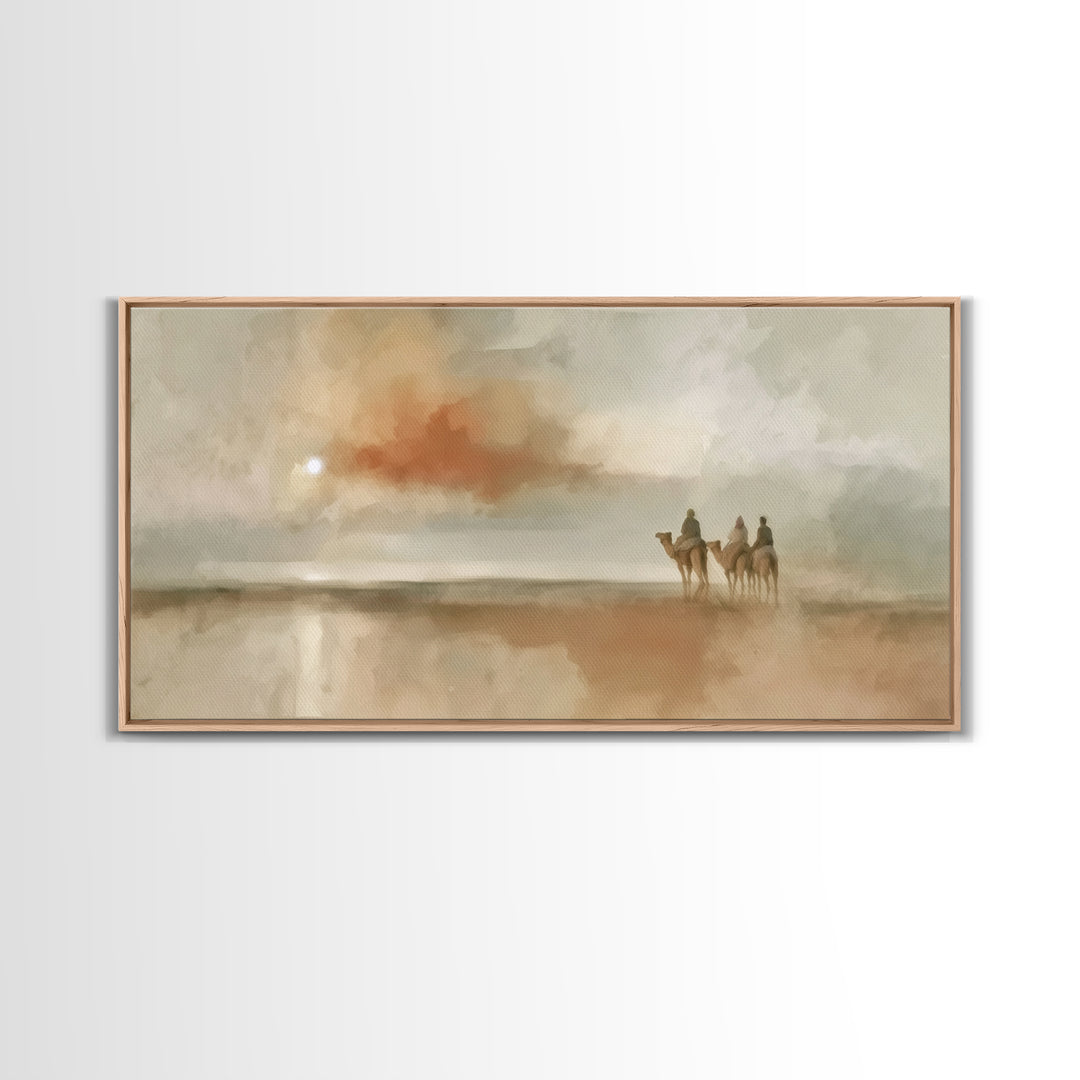 Celestial Caravan | Framed Canvas Print | Christian Wall Art | Christmas Canvas Wall Art | Christian Art Canvas | Christmas Art Prints
