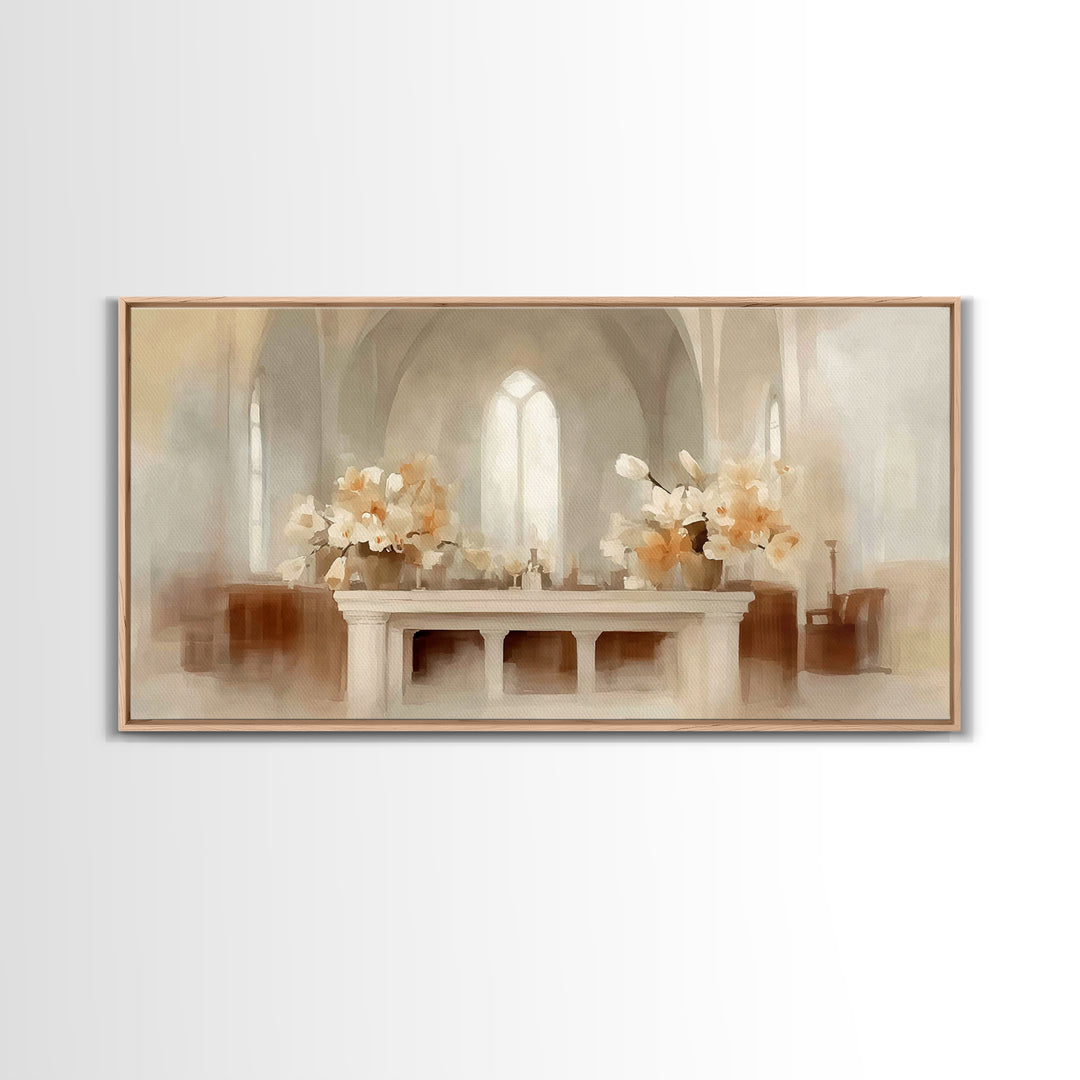 Sacred Glow, Framed Canvas Print, Christian Art Canvas, Christian Wall Art, Moody Christian Art, Christmas Canvas Wall Art, Christian Gift