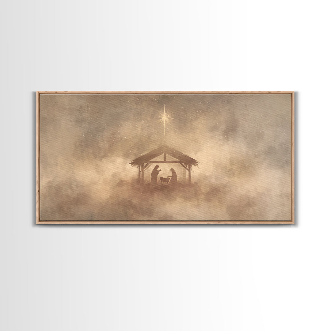 Star of Mercy – Framed Canvas Print – Christian Decor – Christmas Art – Christian Gifts – Christian Art – Jesus Art – Christian Canvas