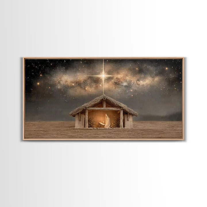 Sacred Dawn – Framed Canvas Print – Christian Canvas – Christian Art – Christian Decor – Jesus Art – Christian Gifts – Christmas Art