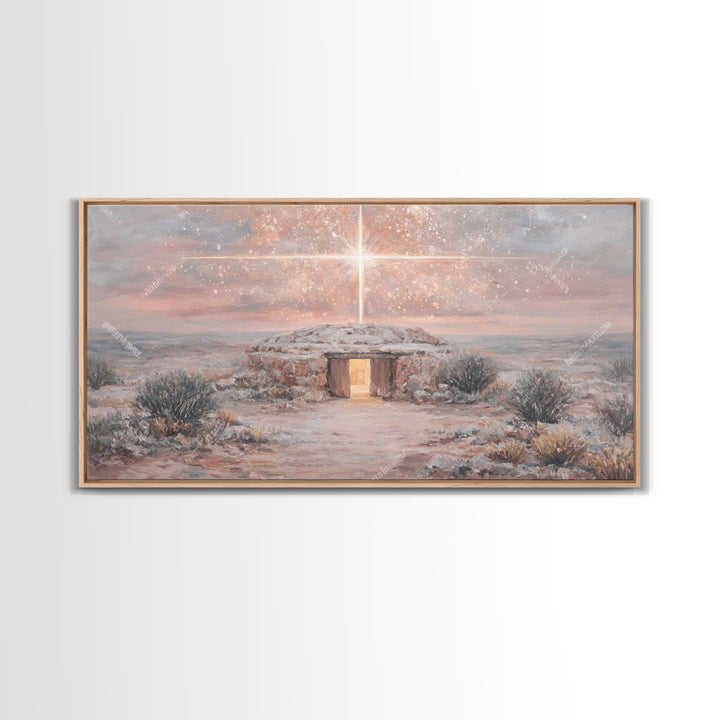 Radiant Birth – Framed Canvas Print – Christian Art – Christian Gifts – Christian Canvas – Christmas Art – Jesus Art – Christian Decor