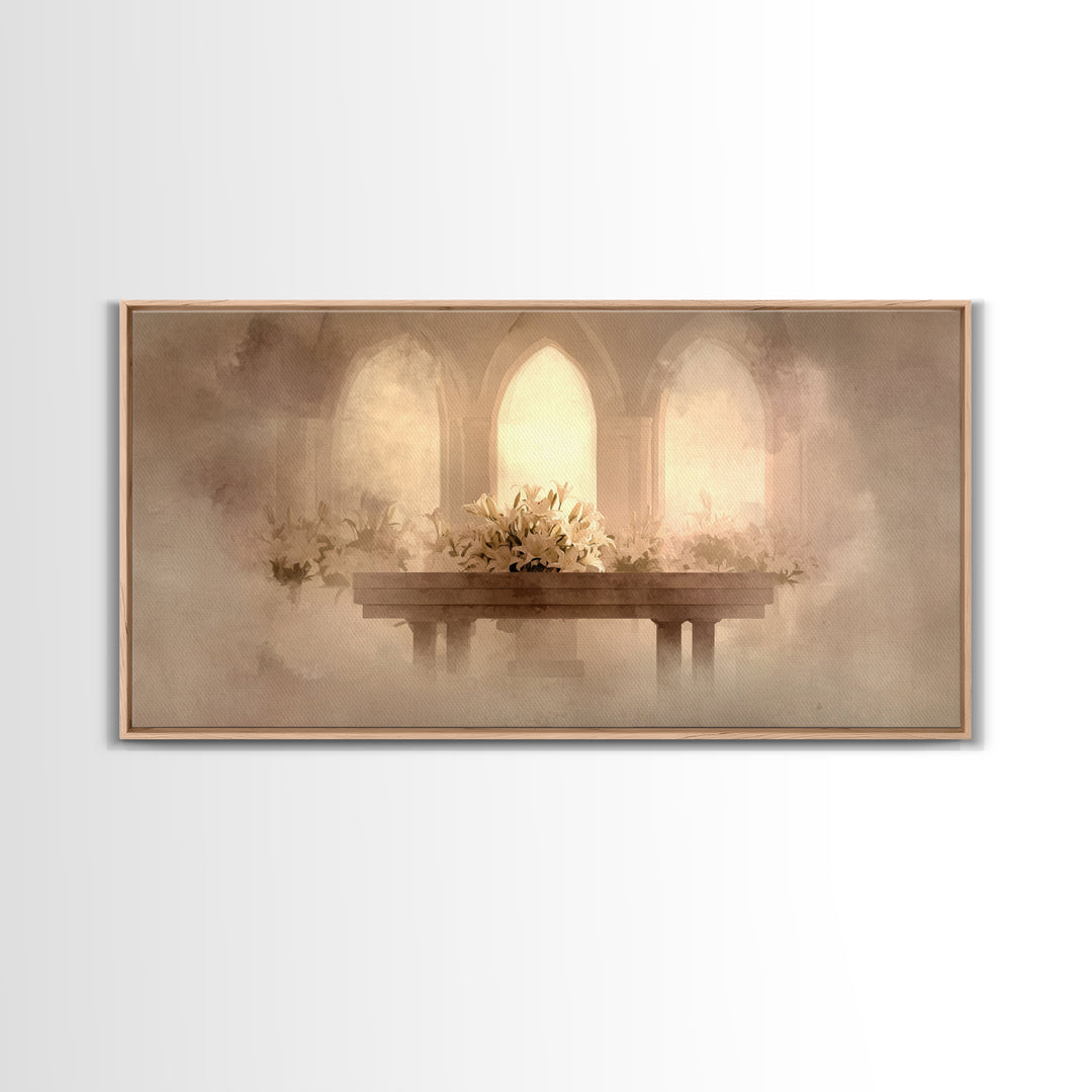 Holy Bloom | Framed Canvas Print | Christian Art Print | Christian Wall Art | Subtle Christian Paintings | Christian Decor | Christian Chri